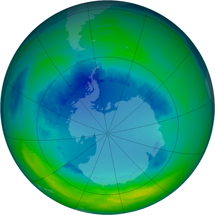 Ozone Map 1992-08-13